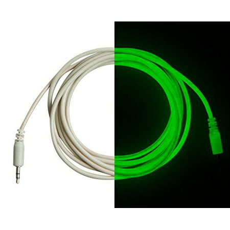 Aux Cord Headphones Phone 3.5 mm Male to Male Glow in The Dark Cable Audio Auxiliary Cable in 4 ft or 8 ft Length for Car Neon Colors 